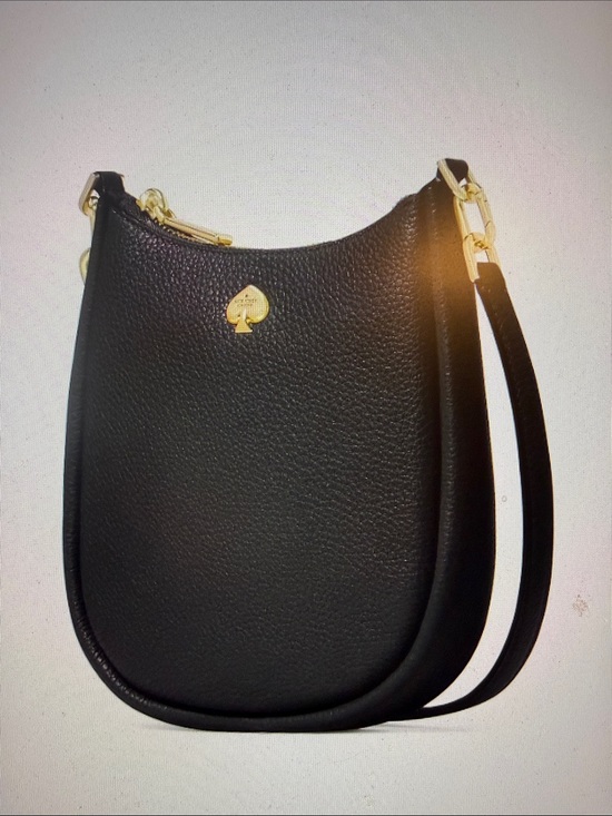 kate spade Handbags - kate spade Black Pebbled Leather Hobo Shoulder Bag with Gold Spade Logo